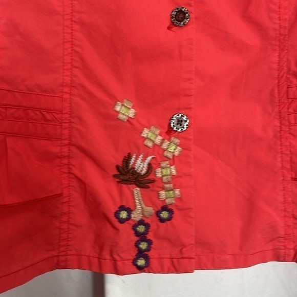 DIOTIMA, cap sleeve, embroidered, red top, SIZE S. GUC. - Picture 4 of 9